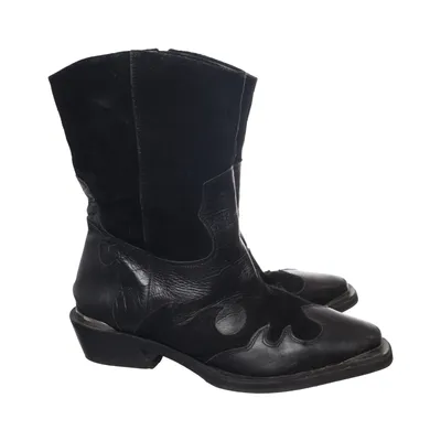 Cowboyboots (Svart) Skinn
