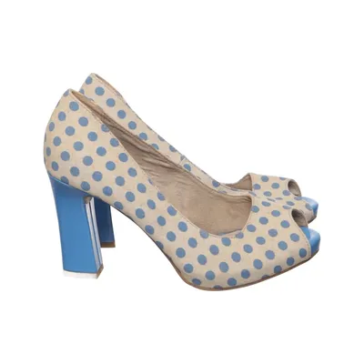 Pumps (Beige, Blue) from Tamaris Leather