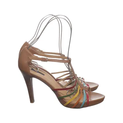 High heel sandals (Brown, Multicolored) from Belmondo