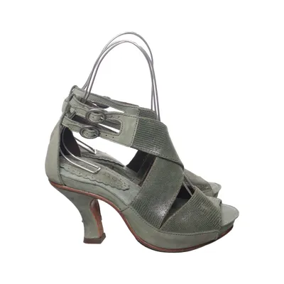 High heel sandals (Green) from Neosens Leather