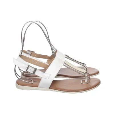 Sandals (White, Brown) from Venturini Leather