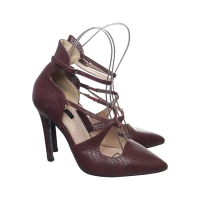 High heel sandals (Red) from Lost Ink Leather