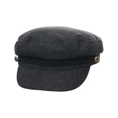 Skipper cap (Gray) from Pimkie Acrylic, Cotton, Polyester, Wool