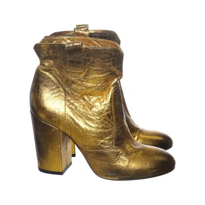 Heeled boots (Gold) from Strategia Leather
