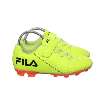 Football shoes (Yellow, Orange) from Fila Polyester, Polyurethane