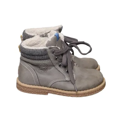 Veterlaarzen (Grijs) van Bobbi Shoes Leer