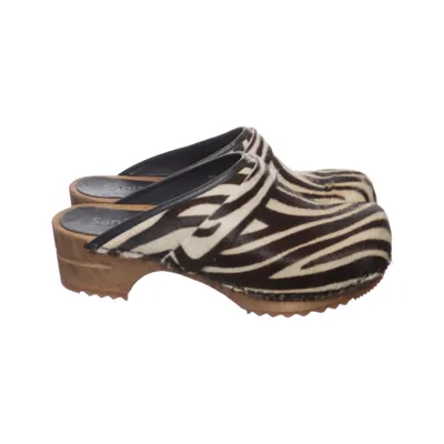 Clogs (Black, White, Multicolored) from Sanita Leather