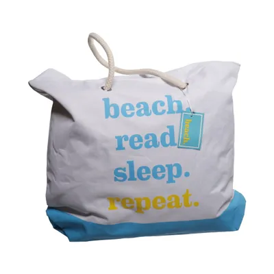 Beach bag (White, Blue, Yellow) from Beach Cotton, Polyester