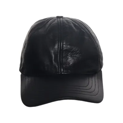 Casquette de baseball (Noir) de AMI Coton, Cuir, Viscose