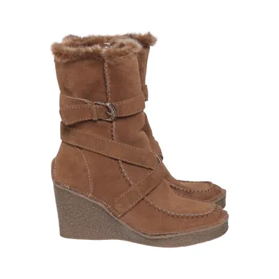Chaussure compensées (Marron) de Wedins Daim