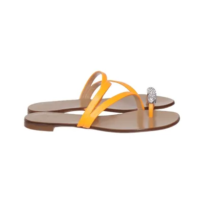 Sandals (Orange, Brown) from Giuseppe Zanotti Leather