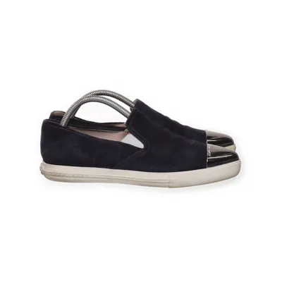 Slip-ons (Sort, Sølv) fra Miu Miu Ruskind