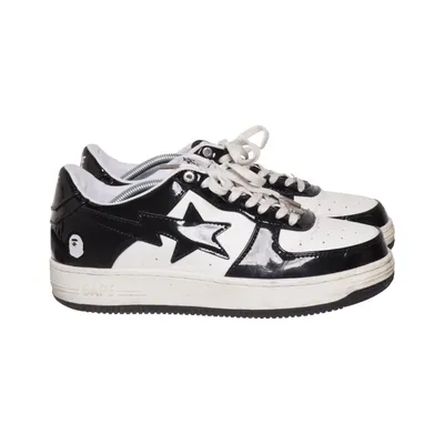 Sneakers (Sta Patent Leather Black White) fra A Bathing Ape