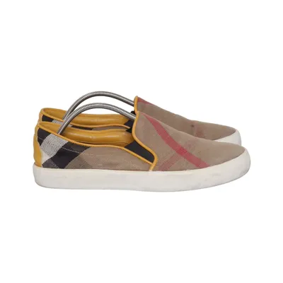Chaussures d'été en toile (Beige, Multicolore) de Burberry Cuir