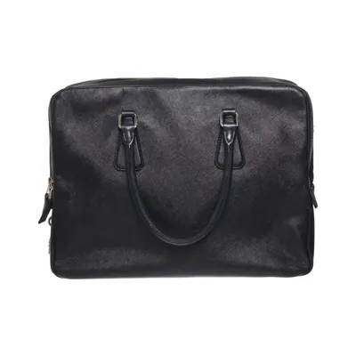 Sac d'ordinateur (Noir, Bleu) de Prada