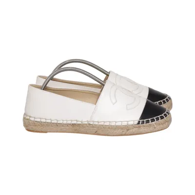 Espadrilles (White, Black) from Chanel Leather