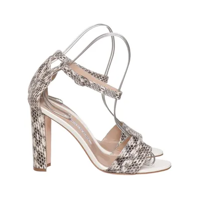 Sandaletter (Vit, Flerfärgad) från Manolo Blahnik Skinn