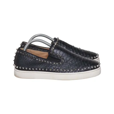 Chaussures d'été en toile (Noir) de Christian Louboutin Cuir