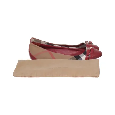 Ballerines (Beige, Rouge, Multicolore) de Burberry Cuir