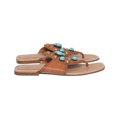 Sandaler (Brun, Turkos, Guldfärgad) från Miu Miu Skinn