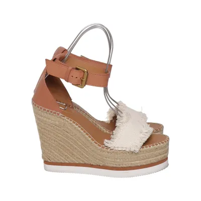 Wedges (Brown, Beige) from See by Chloé Leather