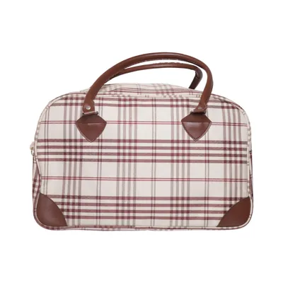 Weekendbag (Beige, Brun, Röd) från Chiara Ambra