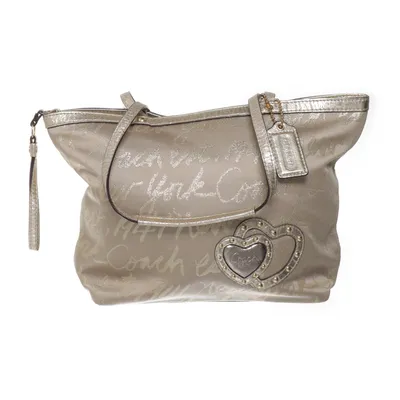 Axelremsväska (Beige, Guldfärgad) från Coach