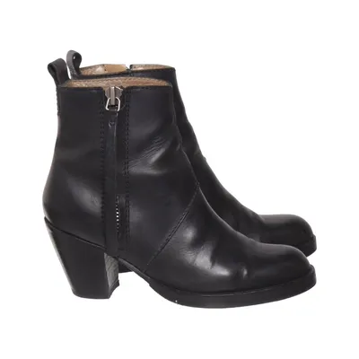 Heeled boots (Black) from Acne Leather