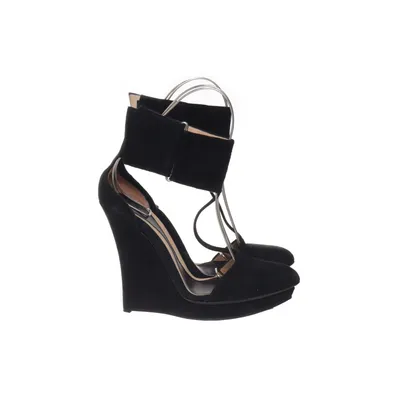 Wedges (Black) from Alexander McQueen Leather