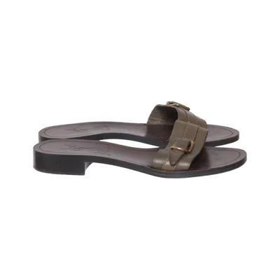 Mules (Marron) de Yves Saint Laurent Cuir