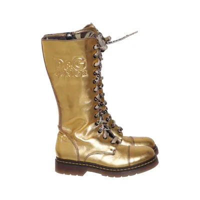 Bottes (Or) de Dolce & Gabbana Junior Cuir