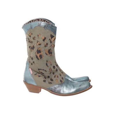 Cowboyboots (Blå, Beige) från Roberto Cavalli Skinn
