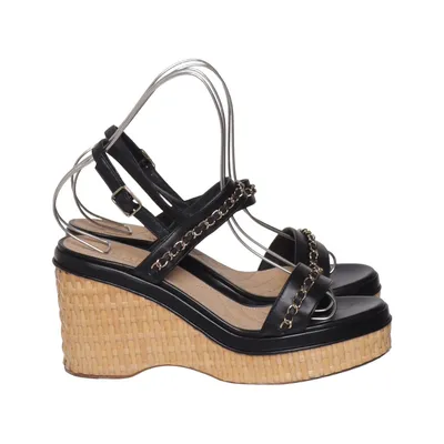 Keilschuhe ( 20C Wicker Platform Wedge Sandals) von Chanel