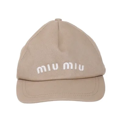 Baseballkeps (Beige) från Miu Miu Bomull