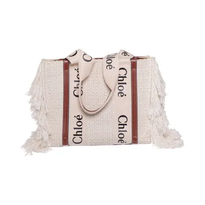 Strandtaske (Chloé Woody Fringe Tote Bag) fra Chloé