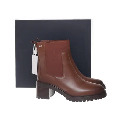 Heeled boots (Brown) from Tommy Hilfiger Leather