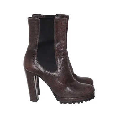 Heeled boots (Brown) from Prada Leather