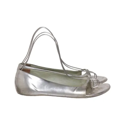 Ballet flats (Silver) from Prada Leather