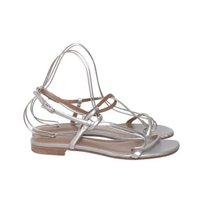 Sandales (Argent) de Hermès Cuir