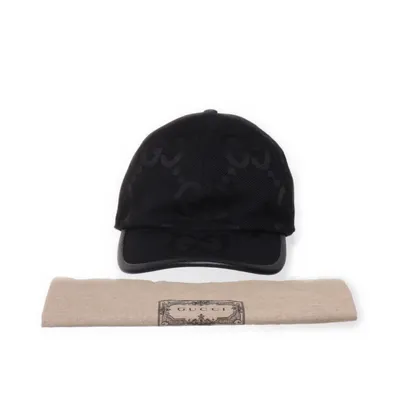 Baseballkeps (Svart) från Gucci Bomull, Linne, Polyester