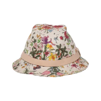Fedorahatt (Beige, Flerfärgad) från Gucci Bomull, Linne, Polyuretan