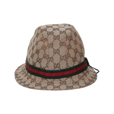 Bucket hat (Beige, Multicolored) from Gucci Cotton, Leather, Polyamide, Polyester