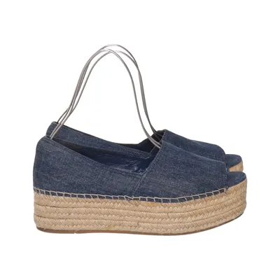 Espadrilles (Bleu) de Miu Miu Coton, Cuir