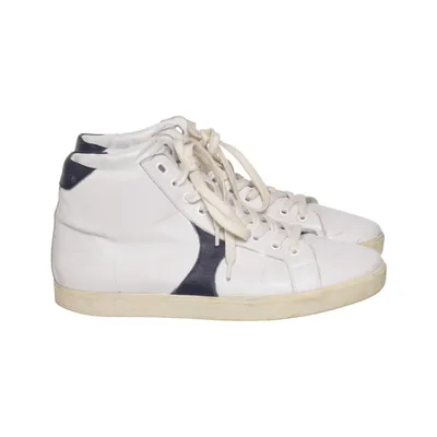 Bottes à lacets (Blanc, Bleu) de Celine Cuir