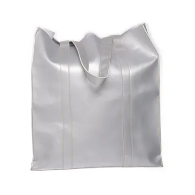 Handbag (Silver) from Issey Miyake Parfums Polyester, Polyurethane