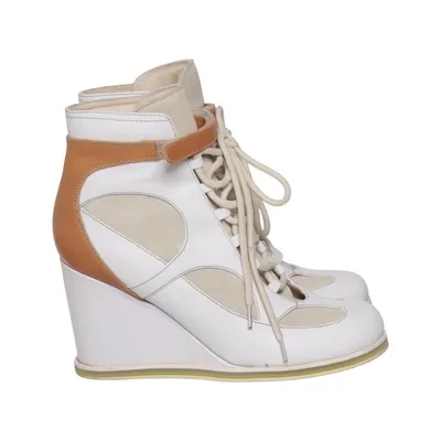 Kilehælssko (Hvid, Beige, Brun) fra See by Chloé Læder