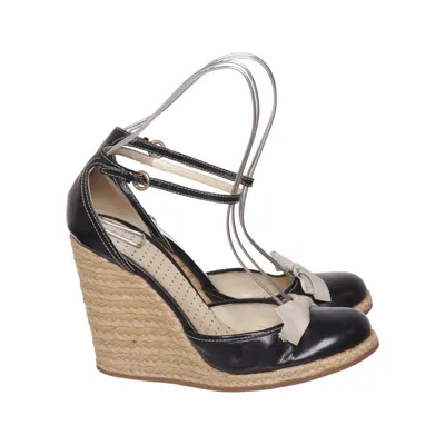 Wedges (Black, Beige) from Miu Miu Leather