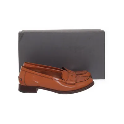 Loafers (Orange) from Prada Leather