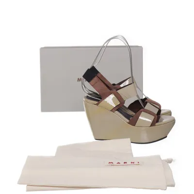 Wedges (Sandalett) from Marni Leather, Suede