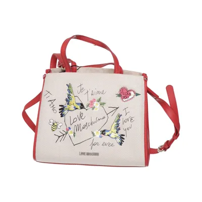 Handväska (Beige, Röd) från Love Moschino